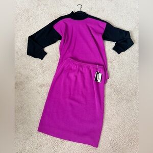 Vintage Rodier Wool Blend 2-Piece Knit Sweater Skirt Set Size 4 Skirt NWT